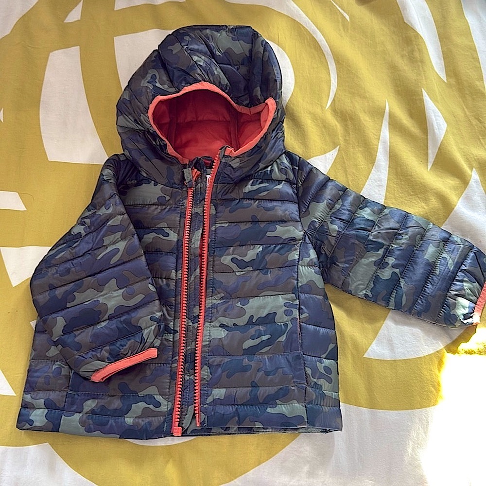 NWOT Lightweight Camo Puffer Jacket - size 12 month